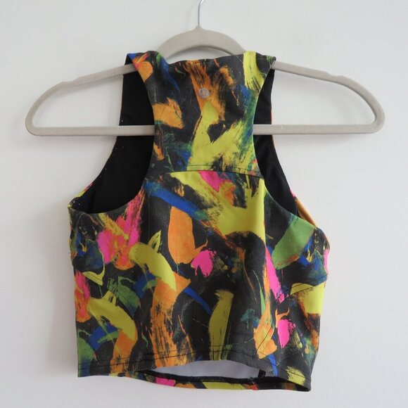 LULULEMON Invigorate Training Tank Top Undertone Black Multi Athleisure Sz US 4 - Picture 8 of 11